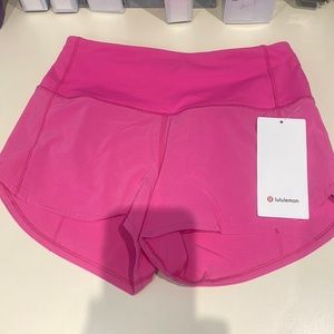 Lululemon hot pink speed up HR shorts